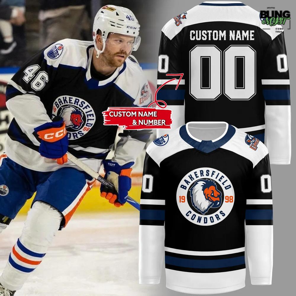 Bakersfield Condors 1998 Black Hockey Jersey Bakersfield Condors 1998 Black Hockey Jersey