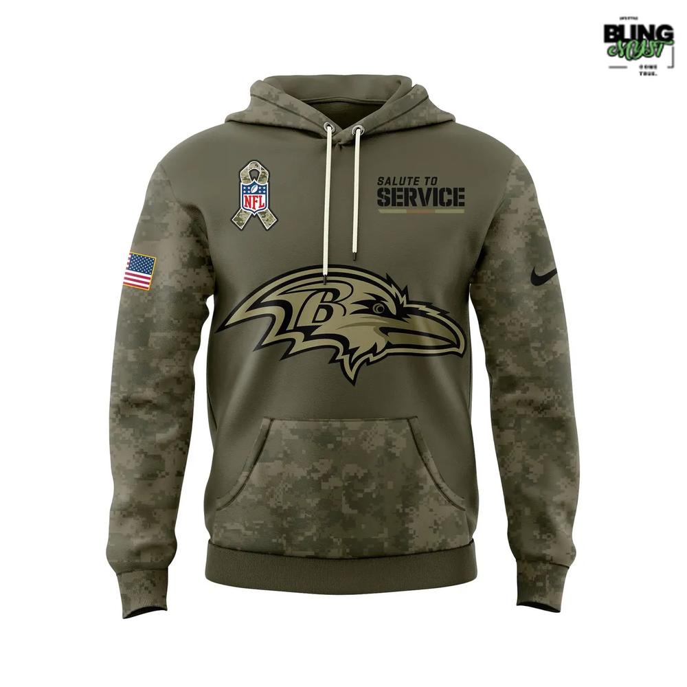 Baltimore Ravens Salute To Service 2025-2026 Hoodie Baltimore Ravens Salute To Service 2025-2026 Hoodie