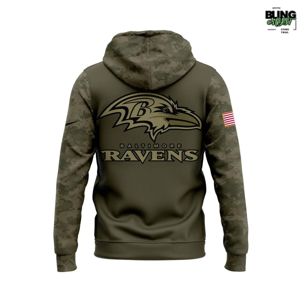 Baltimore Ravens Salute To Service 2025-2026 Hoodie Baltimore Ravens Salute To Service 2025-2026 Hoodie
