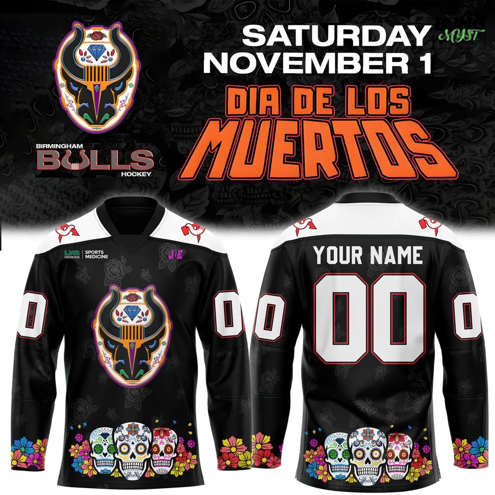 Birmingham Bulls Día de los Muertos 2025 Hockey Jersey Birmingham Bulls Día de los Muertos 2025 Hockey Jersey