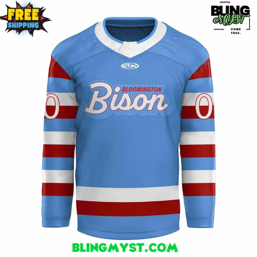 Bloomington Bison Blue Sweaters 2025 Hockey Jersey Bloomington Bison Blue Sweaters 2025 Hockey Jersey