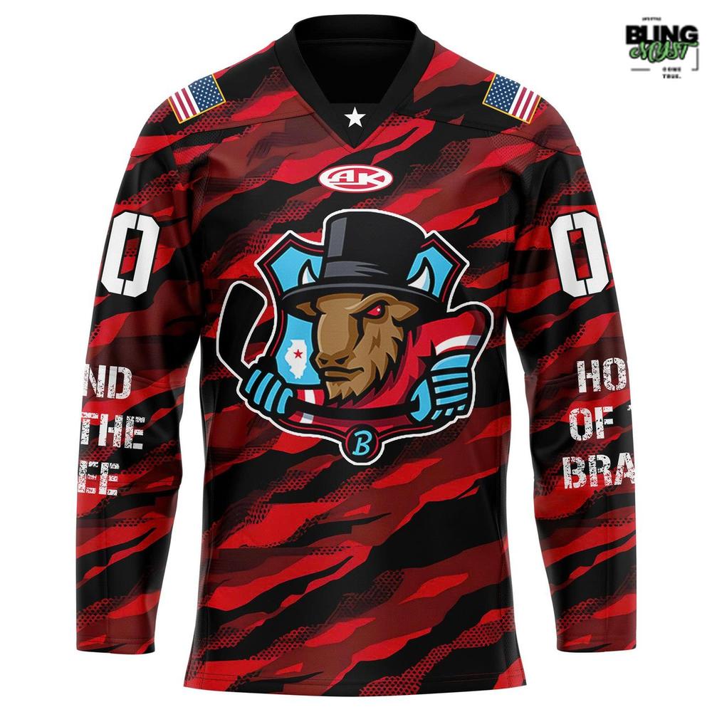 Bloomington Bison Military Appreciation Night Hockey Jersey Bloomington Bison Military Appreciation Night Hockey Jersey