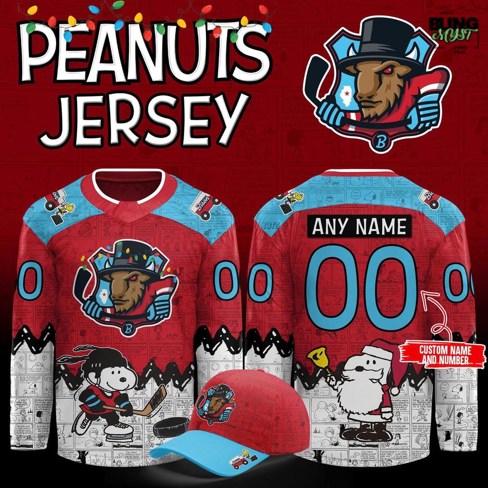 Bloomington Bison Peanuts Night 2025 Hockey Jersey Bloomington Bison Peanuts Night 2025 Hockey Jersey