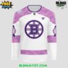 Boston Bruins Hockey Fights Cancer NHL Hockey Jersey 2