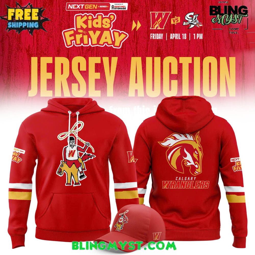Calgary Wranglers Kids Friday Premium Hoodie Calgary Wranglers Kids Friday Premium Hoodie