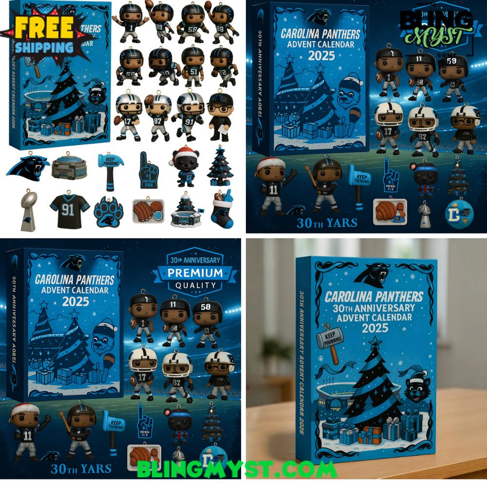 Carolina Panthers 30TH ANNIVERSARY Christmas Limited Edition Advent Calendar 2025 Carolina Panthers 30TH ANNIVERSARY Christmas Limited Edition Advent Calendar 2025
