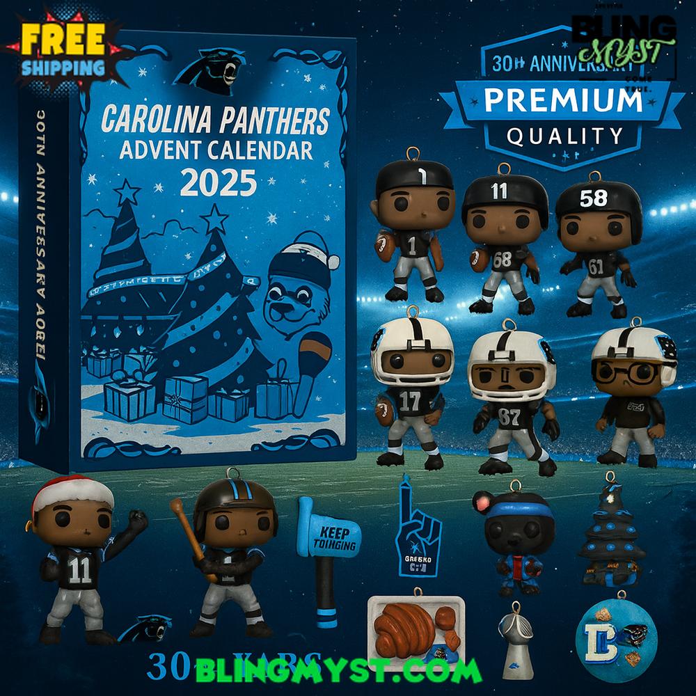 Carolina Panthers 30TH ANNIVERSARY Christmas Limited Edition Advent Calendar 2025 Carolina Panthers 30TH ANNIVERSARY Christmas Limited Edition Advent Calendar 2025