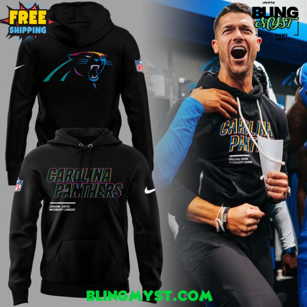 Carolina Panthers Crucial Catch Intercept Cancer 2025 Hoodie Carolina Panthers Crucial Catch Intercept Cancer 2025 Hoodie