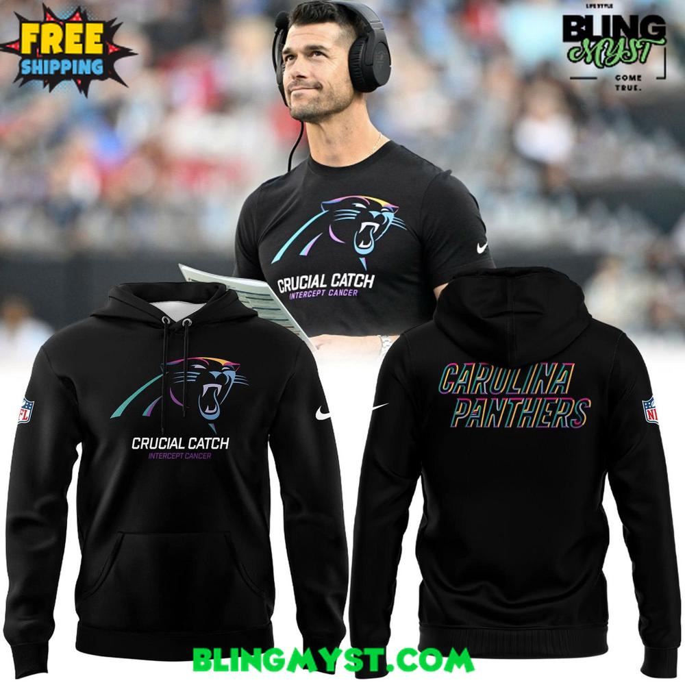 Carolina Panthers Crucial Catch Intercept Cancer 2025 Hoodie Carolina Panthers Crucial Catch Intercept Cancer 2025 Hoodie
