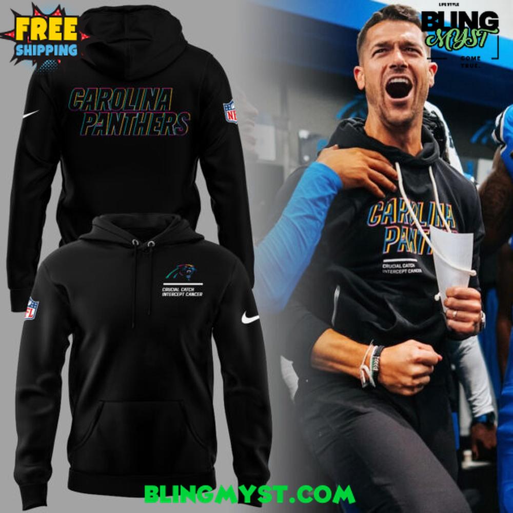 Carolina Panthers Crucial Catch Intercept Cancer 2025 Hoodie Carolina Panthers Crucial Catch Intercept Cancer 2025 Hoodie