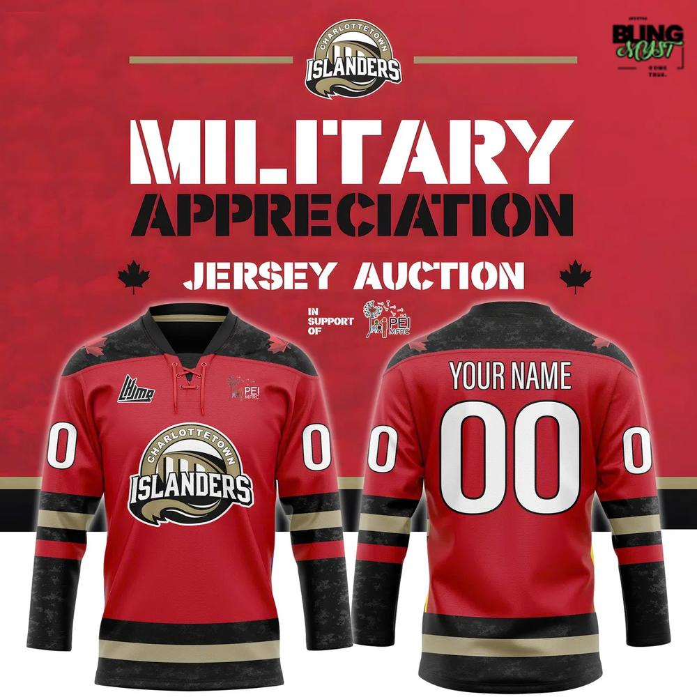 Charlottetown Islanders Military Appreciation 2025 Hockey Jersey Charlottetown Islanders Military Appreciation 2025 Hockey Jersey