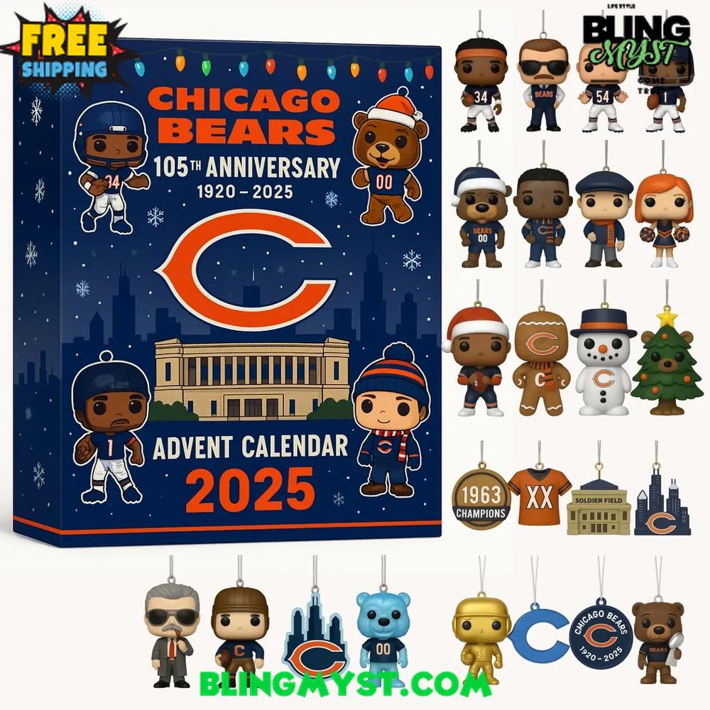 Chicago Bears 105TH ANNIVERSARY Christmas Limited Edition Advent Calendar 2025 Chicago Bears 105TH ANNIVERSARY Christmas Limited Edition Advent Calendar 2025