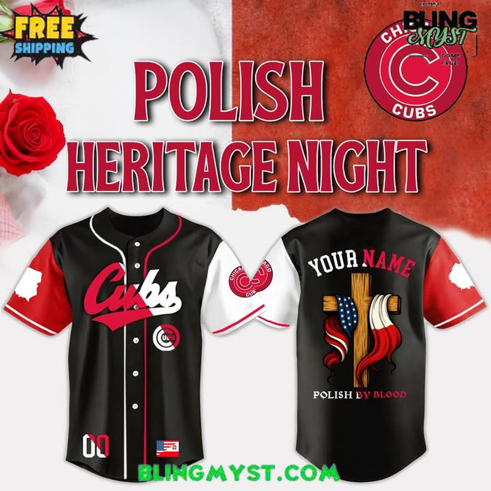 Chicago Cubs x Polish By Blood American Heritage Night 2025 Baseball Jersey Chicago Cubs x Polish By Blood American Heritage Night 2025 Baseball Jersey