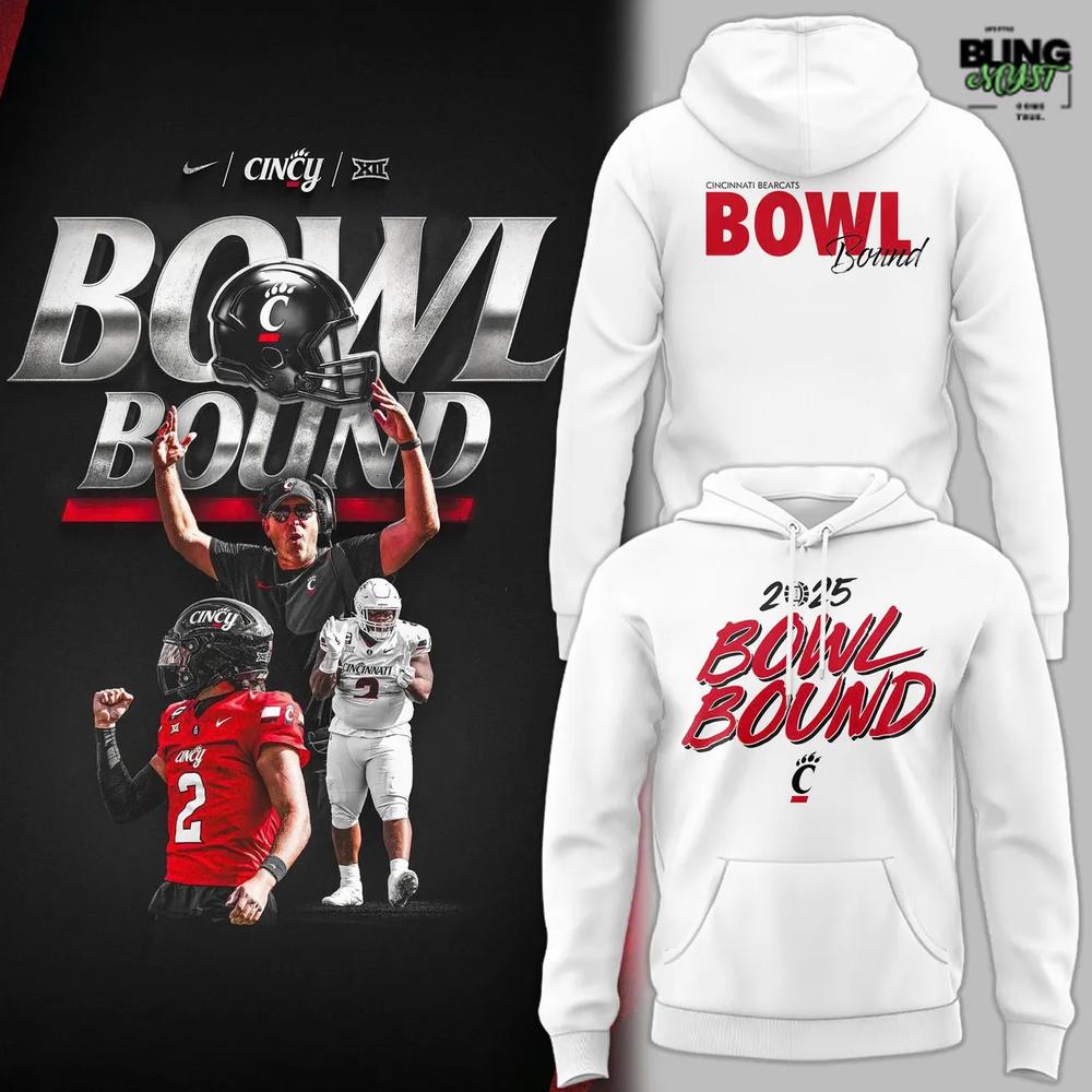 Cincinnati Bearcats Bowl Bound 2025 Hoodie Cincinnati Bearcats Bowl Bound 2025 Hoodie
