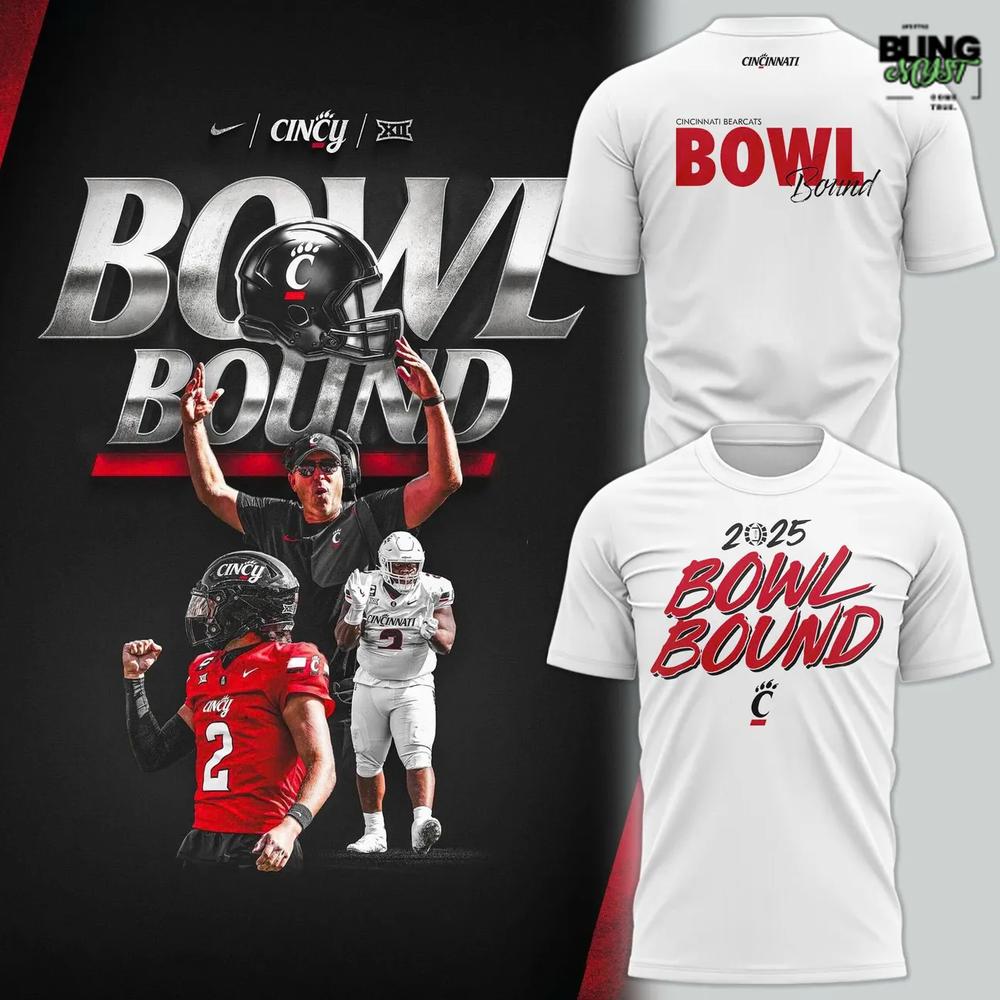 Cincinnati Bearcats Bowl Bound 2025 T-Shirt Cincinnati Bearcats Bowl Bound 2025 T-Shirt