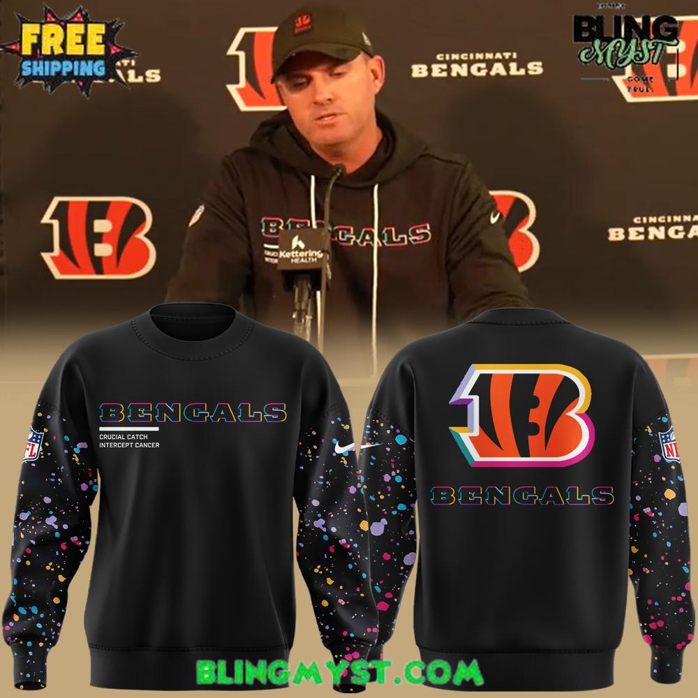 Cincinnati Bengals Crucial Catch Intercept Cancer Special Sweatshirt Cincinnati Bengals Crucial Catch Intercept Cancer Special Sweatshirt