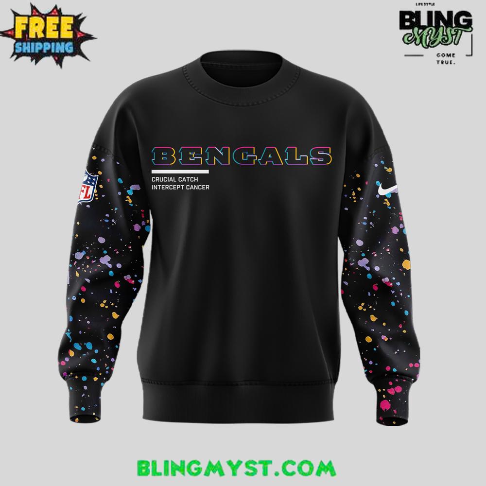 Cincinnati Bengals Crucial Catch Intercept Cancer Special Sweatshirt Cincinnati Bengals Crucial Catch Intercept Cancer Special Sweatshirt