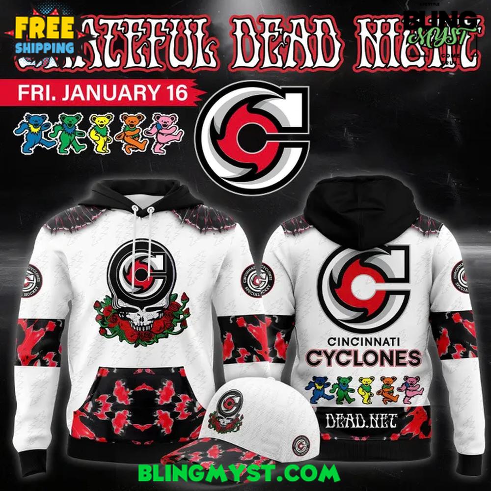 Cincinnati Cyclones Grateful Dead Night 2026 Hoodie Cincinnati Cyclones Grateful Dead Night 2026 Hoodie