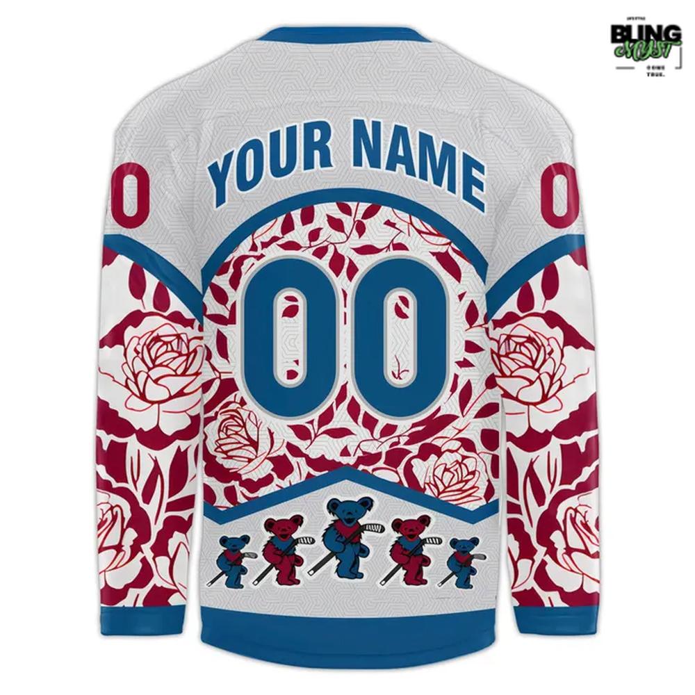 Colorado Avalanche 2025 Grateful Dead Night Hockey Jersey Colorado Avalanche 2025 Grateful Dead Night Hockey Jersey