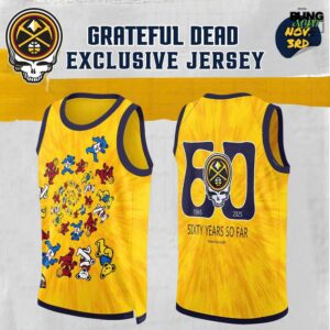 Denver Nuggets x Grateful Dead 60th Anniversary Limited Basketball Jersey
