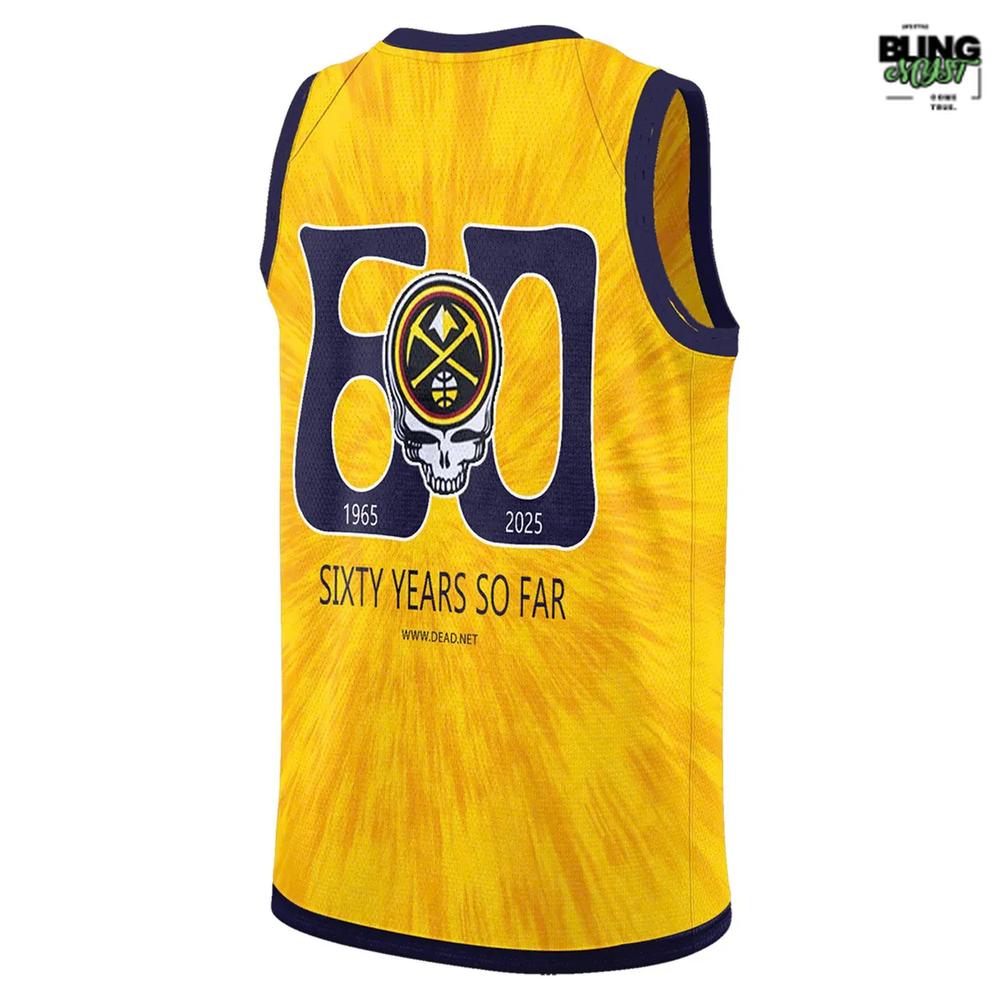 Denver Nuggets x Grateful Dead 60th Anniversary Limited Basketball Jersey Denver Nuggets x Grateful Dead 60th Anniversary Limited Basketball Jersey