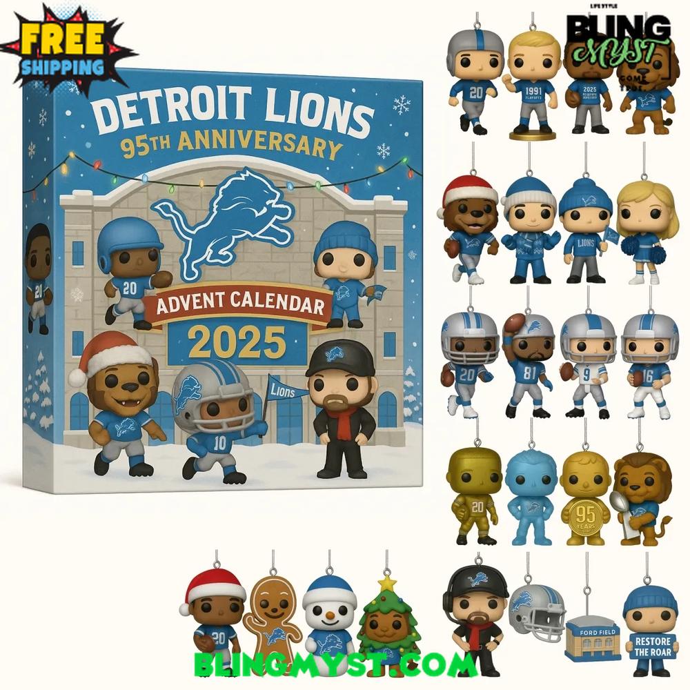 Detroit Lions 95TH ANNIVERSARY Christmas Limited Edition Advent Calendar 2025 Detroit Lions 95TH ANNIVERSARY Christmas Limited Edition Advent Calendar 2025