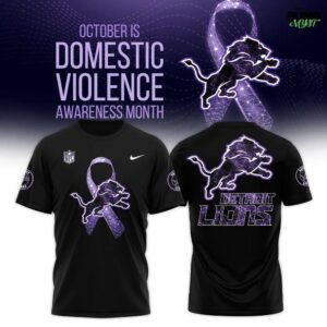 Detroit Lions Domestic Violence Awareness Month 2025 T-Shirt