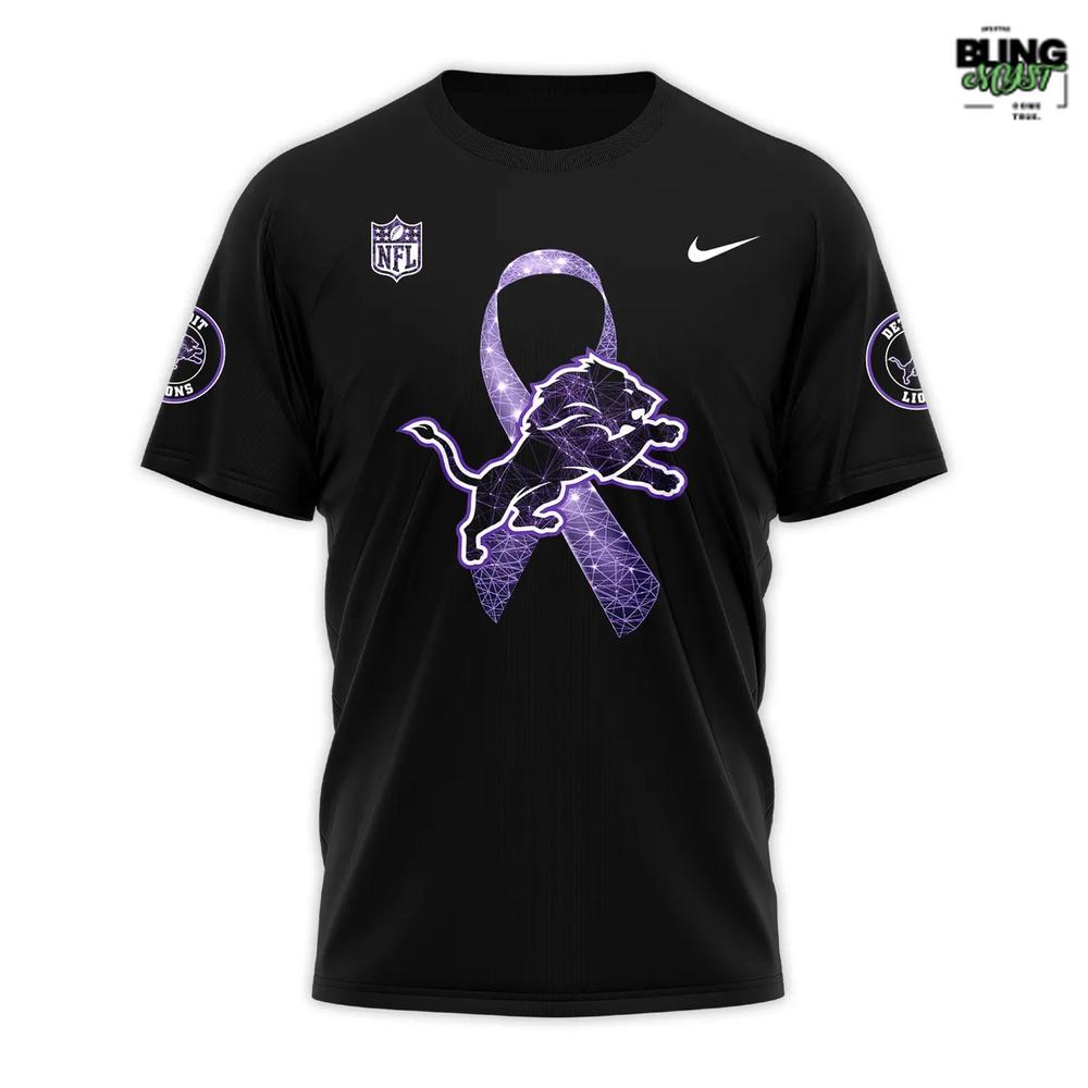 Detroit Lions Domestic Violence Awareness Month 2025 T-Shirt Detroit Lions Domestic Violence Awareness Month 2025 T-Shirt