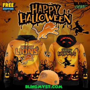 Detroit Lions Happy Halloween 2025 NFL Hoodie