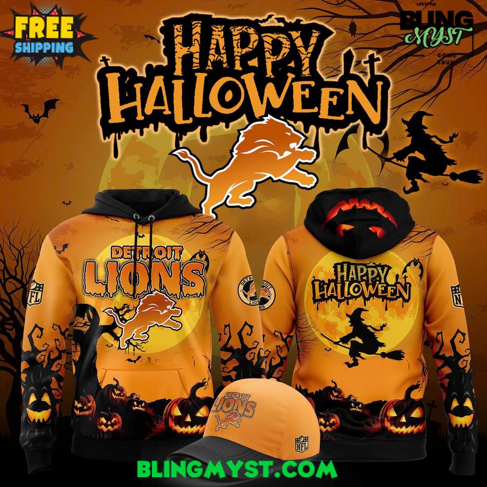 Detroit Lions Happy Halloween 2025 NFL Hoodie Detroit Lions Happy Halloween 2025 NFL Hoodie