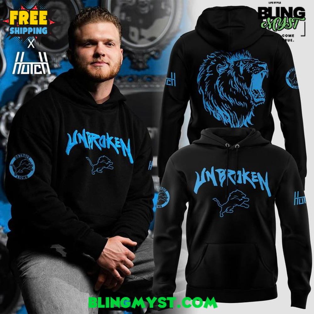 Detroit Lions x Hutch “Unbroken” 2025 Special Edition Hoodie Detroit Lions x Hutch “Unbroken” 2025 Special Edition Hoodie