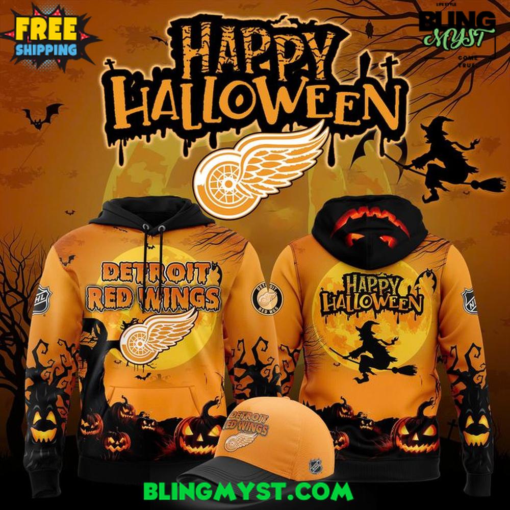 Detroit Red Wings Happy Halloween 2025 Hoodie Detroit Red Wings Happy Halloween 2025 Hoodie