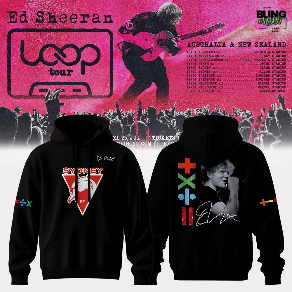 Ed Sheeran x Sydney Swans Loop Tour 2026 Hoodie Ed Sheeran x Sydney Swans Loop Tour 2026 Hoodie