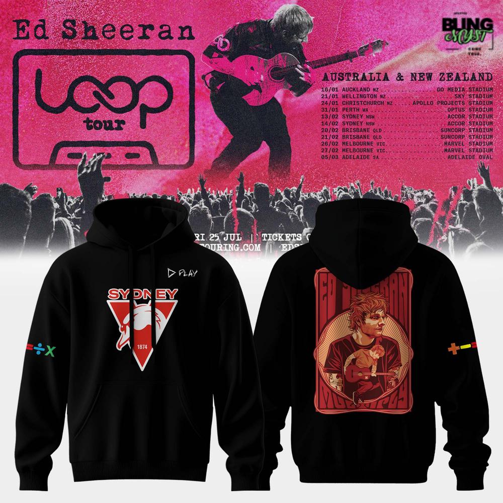 Ed Sheeran x Sydney Swans Loop Tour 2026 Hoodie Ed Sheeran x Sydney Swans Loop Tour 2026 Hoodie