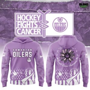Edmonton Oilers Hockey Fights Cancer 2025 Hoodie