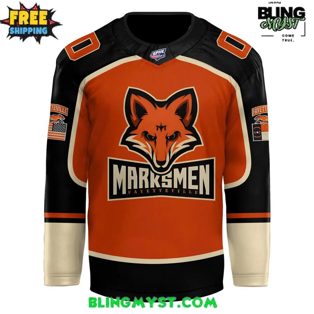 Fayetteville Marksmen 2025 Alternate Special Hockey Jersey Fayetteville Marksmen 2025 Alternate Special Hockey Jersey