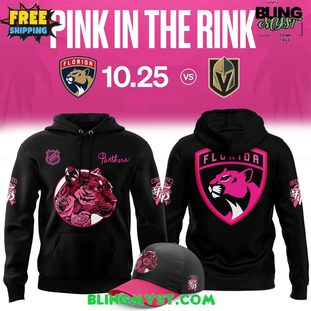 Florida Panthers Pink in the Rink 2025 Hoodie Florida Panthers Pink in the Rink 2025 Hoodie