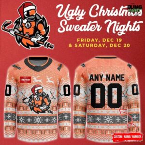 Fort Wayne Komets Ugly Christmas Sweater Night Hockey Jersey