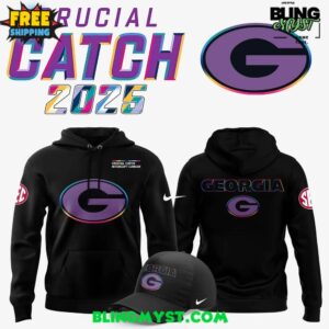Georgia Bulldogs Crucial Catch Intercept Cancer 2025 Hoodie