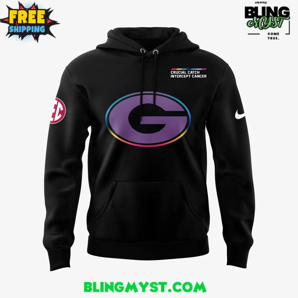 Georgia Bulldogs Crucial Catch Intercept Cancer 2025 Hoodie Georgia Bulldogs Crucial Catch Intercept Cancer 2025 Hoodie