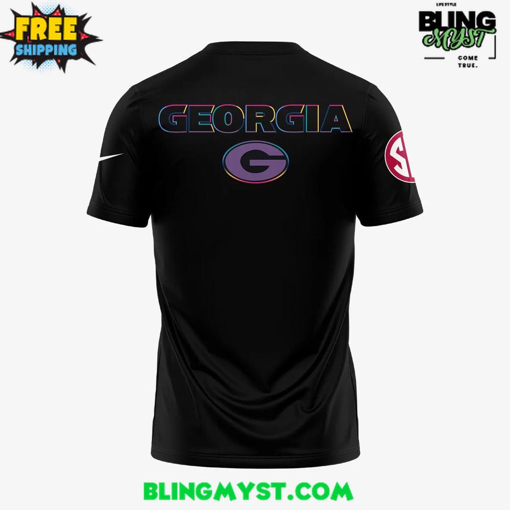 Georgia Bulldogs Crucial Catch Intercept Cancer 2025 T-Shirt Georgia Bulldogs Crucial Catch Intercept Cancer 2025 T-Shirt