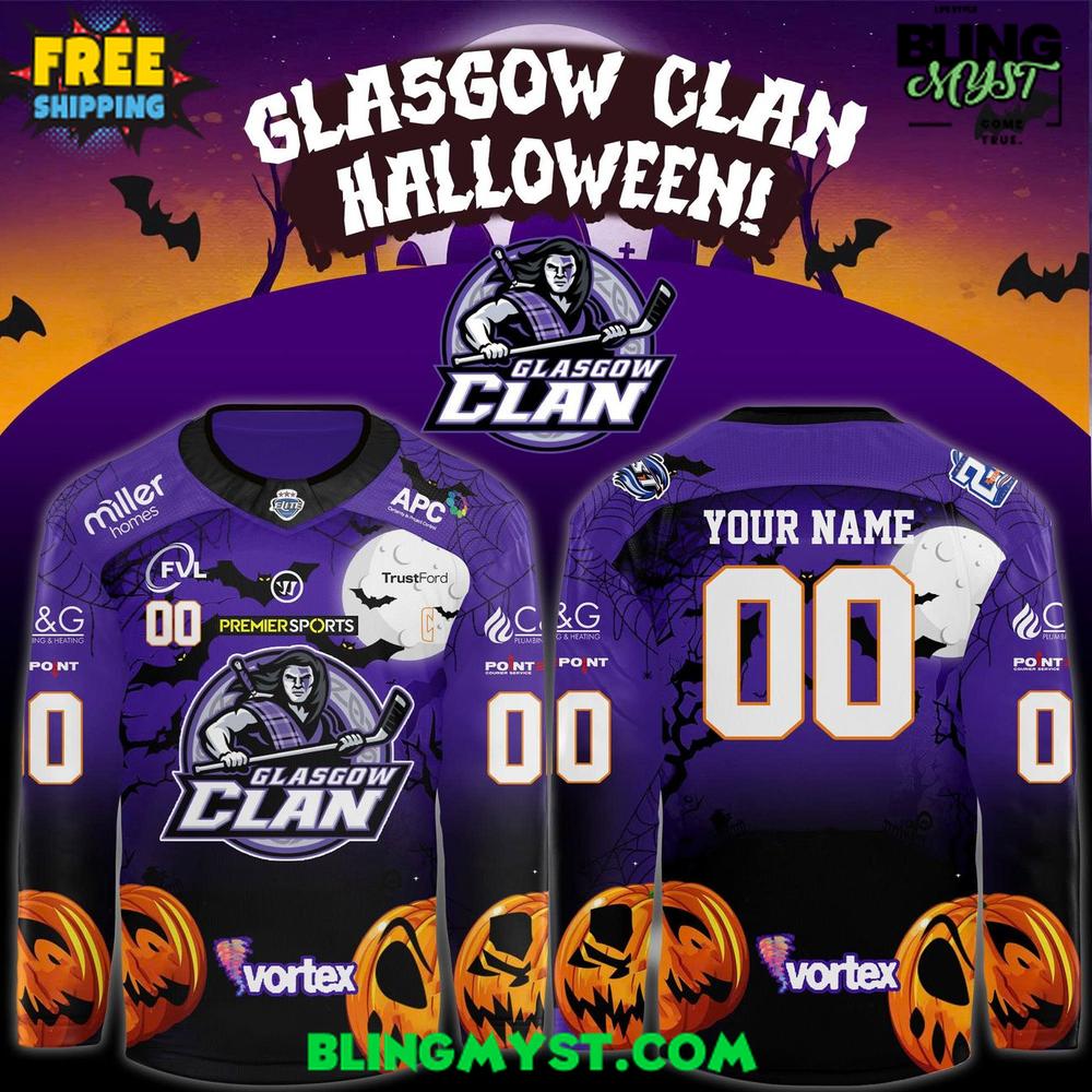 Glasgow Clan Halloween 2025 Hockey Jersey Glasgow Clan Halloween 2025 Hockey Jersey