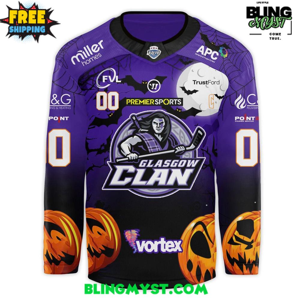Glasgow Clan Halloween 2025 Hockey Jersey Glasgow Clan Halloween 2025 Hockey Jersey