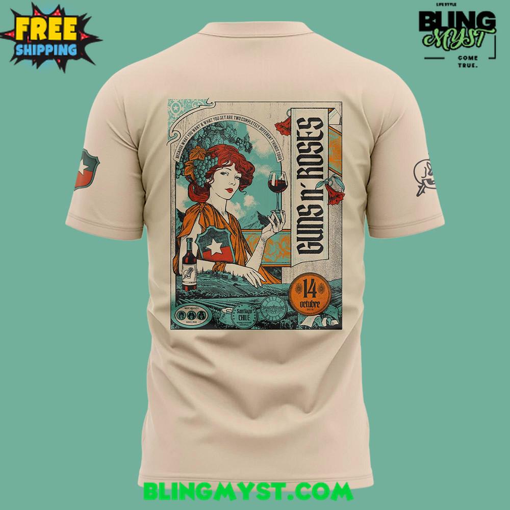 Guns N’ Roses To Santiago Family 2025 T-Shirt Guns N’ Roses To Santiago Family 2025 T-Shirt