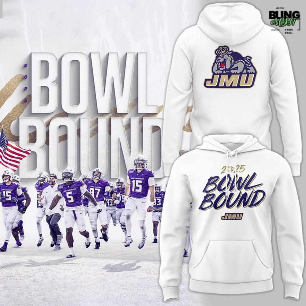 James Madison Dukes Bowl Bound 2025 Hoodie James Madison Dukes Bowl Bound 2025 Hoodie