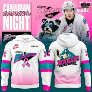 Kelowna Rockets Canadian Cancer Night 2025 Hoodie