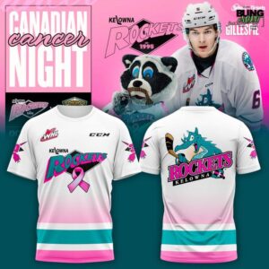 Kelowna Rockets Canadian Cancer Night 2025 T-Shirt