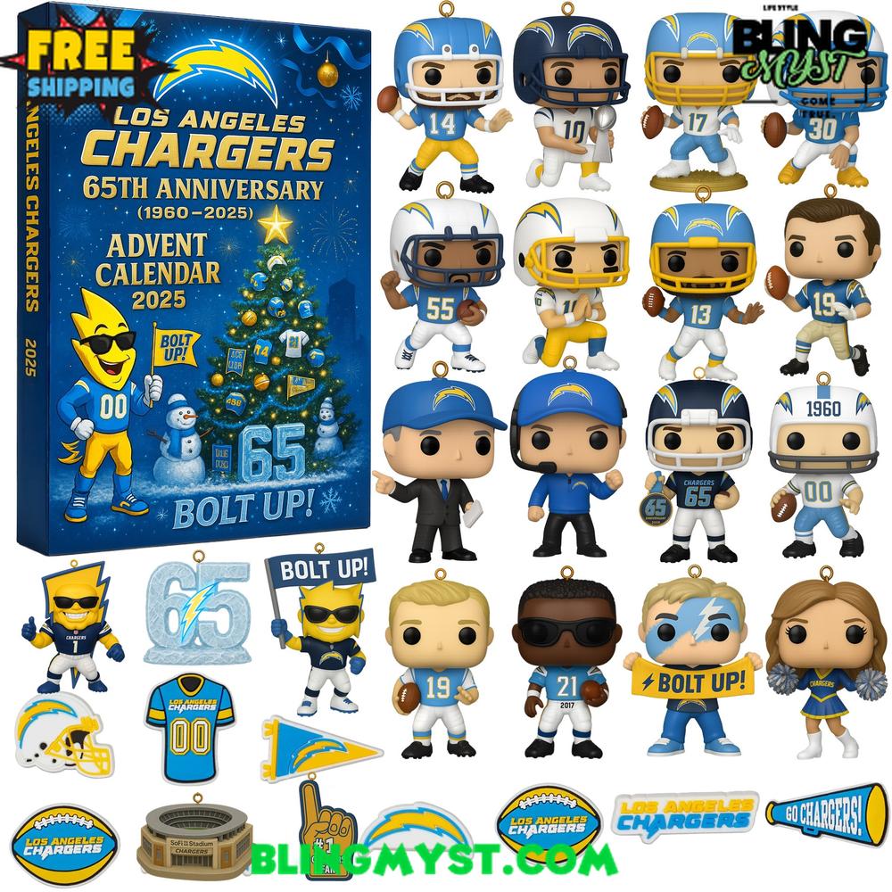 Los Angeles Chargers Christmas Limited Edition Advent Calendar 2025 Los Angeles Chargers Christmas Limited Edition Advent Calendar 2025