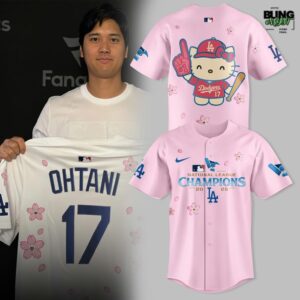 Los Angeles Dodgers x Hello kitty 2025 NLCS Champions Baseball Jersey