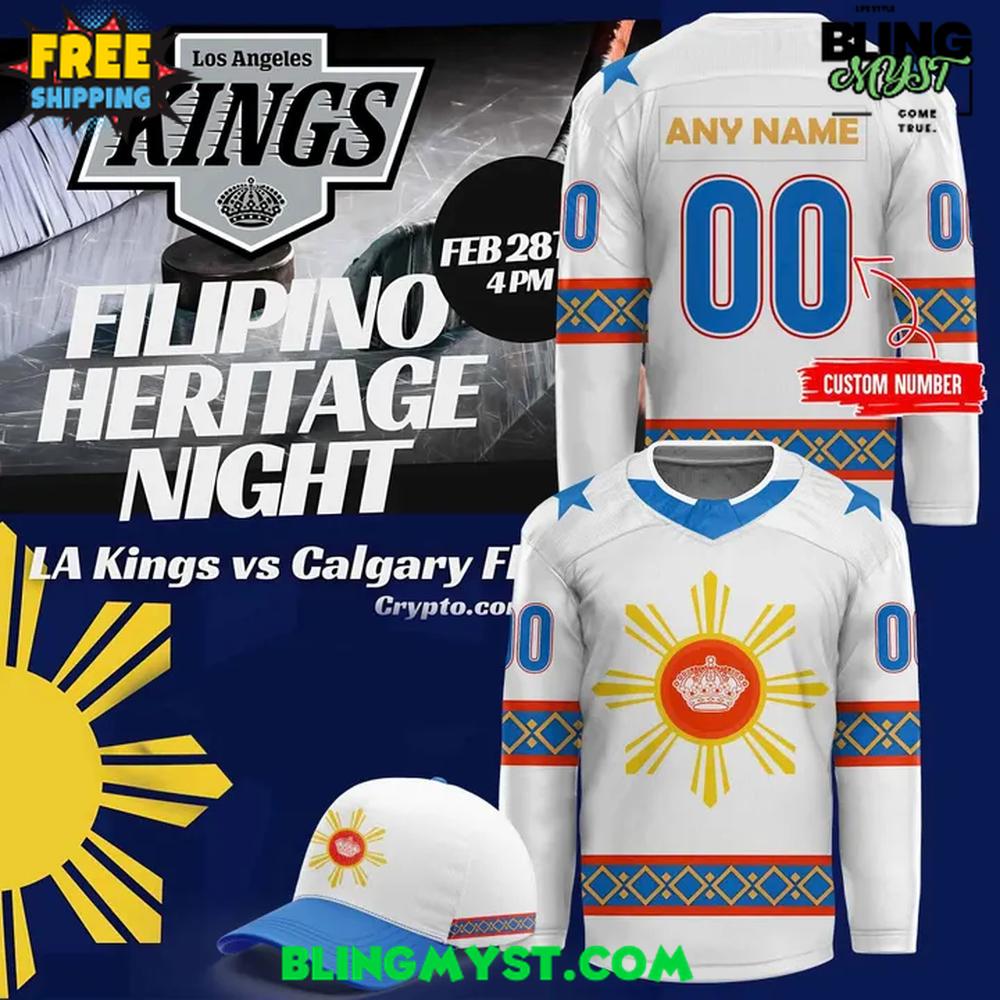 Los Angeles Kings Filipino Heritage Night 2026 Hockey Jersey Los Angeles Kings Filipino Heritage Night 2026 Hockey Jersey